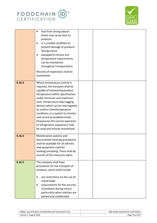 Brc auditor check list | PDF