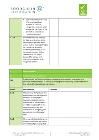 Brc auditor check list | PDF