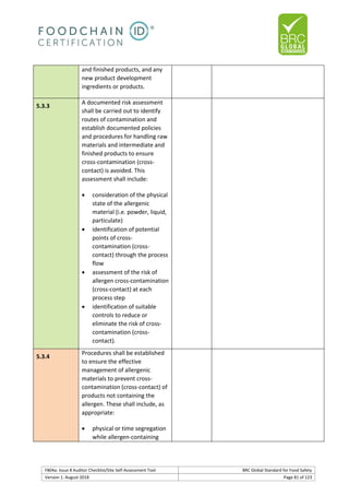 Brc auditor check list | PDF