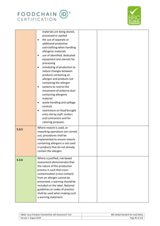 Brc auditor check list | PDF
