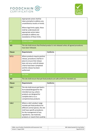Brc auditor check list | PDF