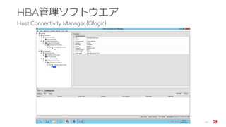 HBA管理ソフトウエア
Host Connectivity Manager (Qlogic)
27
 