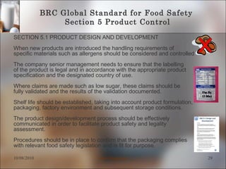BRC global standard for food safety short training guide | PPT