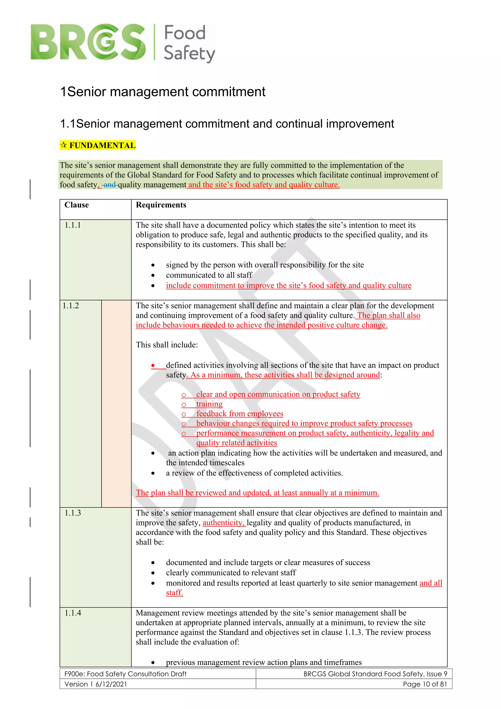 BRCGS for Food Safety - issue 9 (Draft).pdf