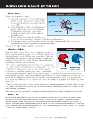 Msf Basic Rider Course Handbook Worksheet MSF Brc handbook | PDF