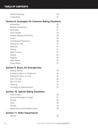 Msf Basic Rider Course Map MSF Brc handbook | PDF