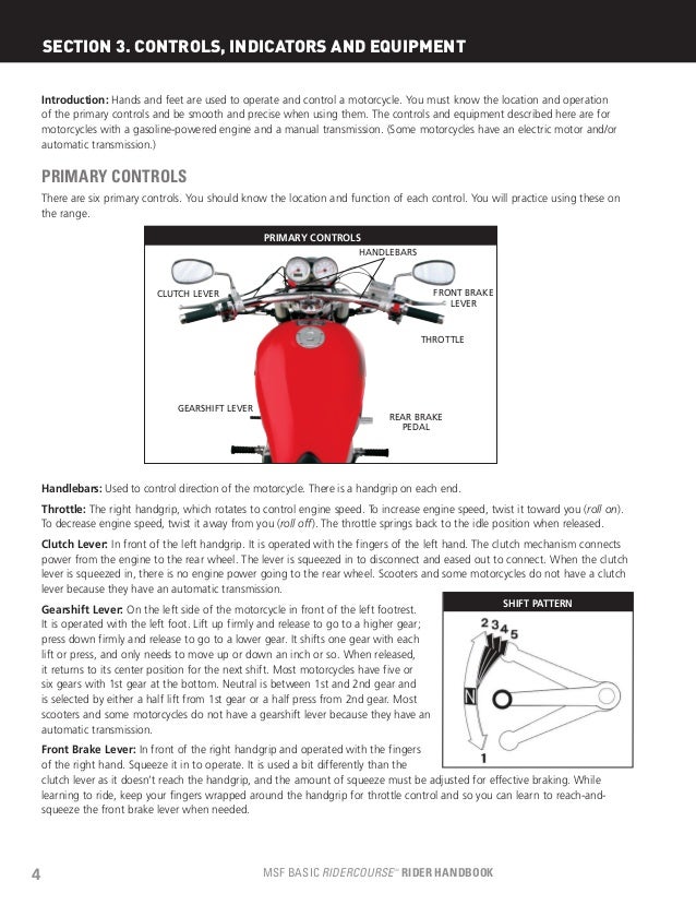 Msf Basic Rider Course Handbook Printable Msf Basic Rider Course Handbook Printable