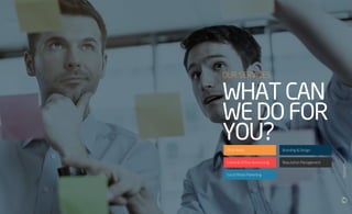 WHATCAN
WEDOFOR
YOU?
OUR SERVICES
PR & Media Branding & Design
Online & Offline Advertising Reputation Management
Social Media Marketing
15
BRCommunications
CompanyProfile,2016
 
