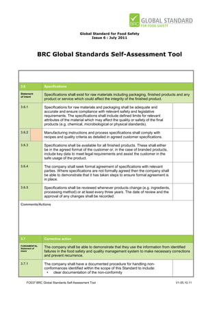 Brc self assessment tool fo037 | PDF