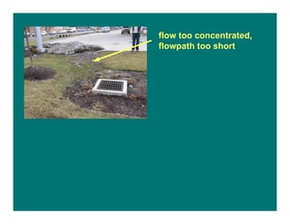 flow too concentrated,
flowpath too short
 