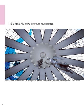 Vista do Eixo Monumental | Helder de Lima Macêdo


	        Fazendo jus à fama de uma das cidades mais místicas       	         Meriting its fame as one of the country’s most
do País, Brasília abriga templos de diferentes religiões,          mystical cities, Brasilia has temples from different religions,
alguns apreciados como obras de arte. Além da Catedral e           of which some are appreciated as art works. In addition to
da Igrejinha de Fátima, cartões-postais da cidade, merecem         the Cathedral and the Igrejinha de Fátima Church, post card
destaque a sede da Loja Maçônica Grande Oriente do Brasil,         attractions of the city, the headquarters of the Masonic Lodge
o Centro Islâmico do Brasil, a Igreja Messiânica Mundial, o        of the Great Orient of Brazil, the Brazilian Islamic Center, the
Templo Budista, o da Seicho-No-Iê, o Santuário Dom Bosco, o        International Messianic Church, the Buddhist Temple, and that
Oratório do Soldado, a sede da Sara Nossa Terra, a Catedral        of Seicho-No-Iê, the Dom Bosco Shrine, the Soldier Oratory,
da Igreja Universal do Reino de Deus e o Templo da Legião          the headquarters of Sara Nossa Terra (Heal Our Land), the
da Boa Vontade — sendo este último um dos pontos turísticos        Cathedral of the Universal Church of the Kingdom of God,
mais visitados de Brasília.                                        and the Temple of Legião da Boa Vontade-the latter one of
                                                                   the most visited tourist spots in Brasilia- show the diversity of
	        Um lugar interessante é o Mosteiro de São Bento.          religious belief.
Fica no Lago Sul e a missa católica, aos domingos, tem canto
gregoriano. Já a missa rezada em francês, celebrada no             	        An interesting place is St. Benedict’s Monastery in
primeiro sábado de cada mês, na Capela das Irmãs Marcelinas,       Lago Sul (South Lake). There is Gregorian chant in the Catholic
também no Lago Sul, é um evento do calendário religioso. A         mass on Sundays. The Mass spoken in French, celebrated
comunidade polonesa tem encontro marcado todo primeiro             on the first Saturday of each month, in the Chapel of the
domingo do mês na Igreja de São Francisco, quando é rezada         Marcelina Sisters, also in Lago Sul, is also scheduled in the
a missa em polonês.                                                religious calendar. The Polish community meets every first
                                                                   Sunday of the month in the Church of St. Francis, when Mass
	         Brasília está cercada de comunidades religiosas.         is spoken in Polish.
Dentre elas, o Vale do Amanhecer, a Cidade Eclética e a
Cidade da Paz. Até o Padre Cícero Romão Baptista, venerado         	         Brasilia is surrounded by religious communities.
pelos cearenses, conquistou lugar de destaque na cidade: sua       Among them, Vale do Amanhecer (Valley of the Dawn), Cidade
estátua, em tamanho natural, está aberta a visitação na Igreja     Eclética (Eclectic City) and Cidade da Paz (Peace City). Even
de N. Senhora da Medalha Milagrosa, na 910 Sul. Existe ainda       Padre Cícero Romão Baptista, venerated by the people from
um circuito das pirâmides, que traça as semelhanças entre          Ceará state, has gained a place of prominence in the city: his
prédios da cidade, como o da CEB, na L2 Norte, e o Teatro          natural scale to life statue is open to visitation at the Church
Nacional, com as pirâmides do Egito, assunto que foi objeto        of Our Lady of the Miraculous Medal, in 910 Sul. There is also
de tese de pós-graduação e virou roteiro turístico religioso, o    a circuit of pyramids, which outlines similarities between
Brasília Secreta, rica opção para quem gosta do segmento.          buildings in the city, such as the CEB, in L2 Norte, and the
                                                                   National Theater, and the Egyptian pyramids, a matter already
                                                                   subject of a postgraduate thesis, which became a religious
                                                                   tourism itinerary, Brasilia Secreta, a rich option for admirers
                                                                   of this segment.




                                                                                                                                       57
 