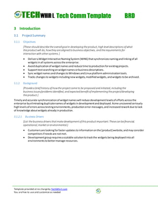 Brd Model Example Brd template | DOCX