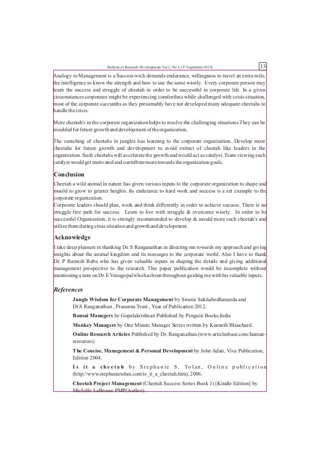 Bulletin of Research Developments September 2015