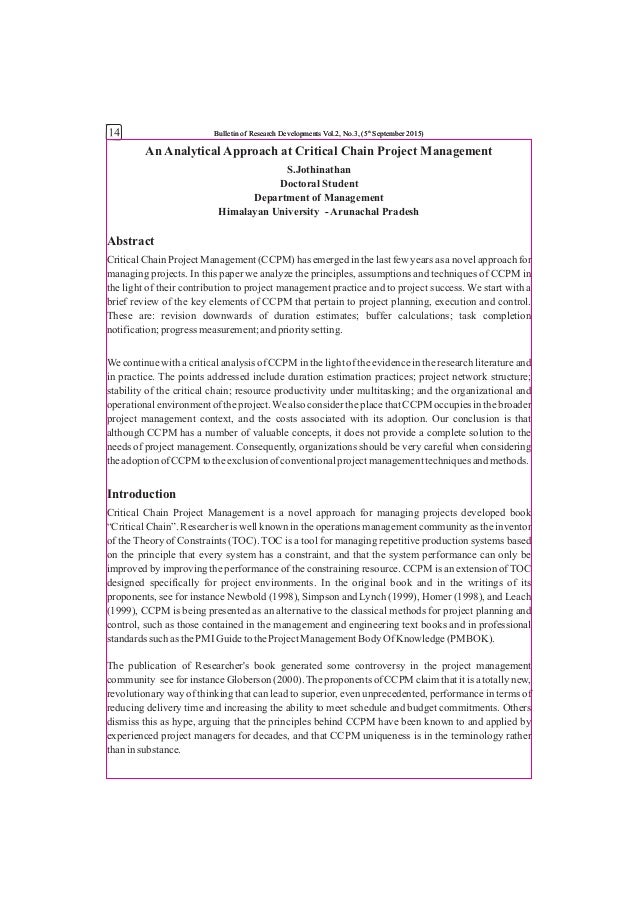 Bulletin of Research Developments September 2015