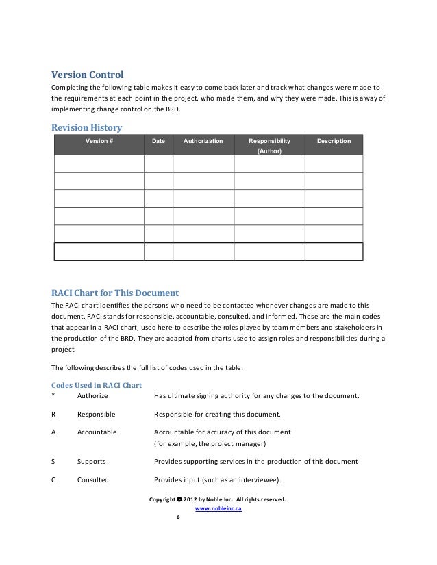 Brd template uml-noble_inc