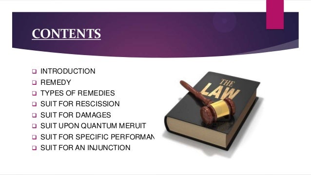 Remedies Of Breach of contract(law)