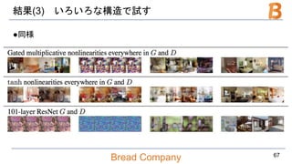 Bread Company
結果(3) いろいろな構造で試す
●同様
67
 