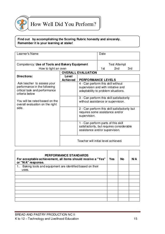 K to 12 Bread and Pastry Learning Module