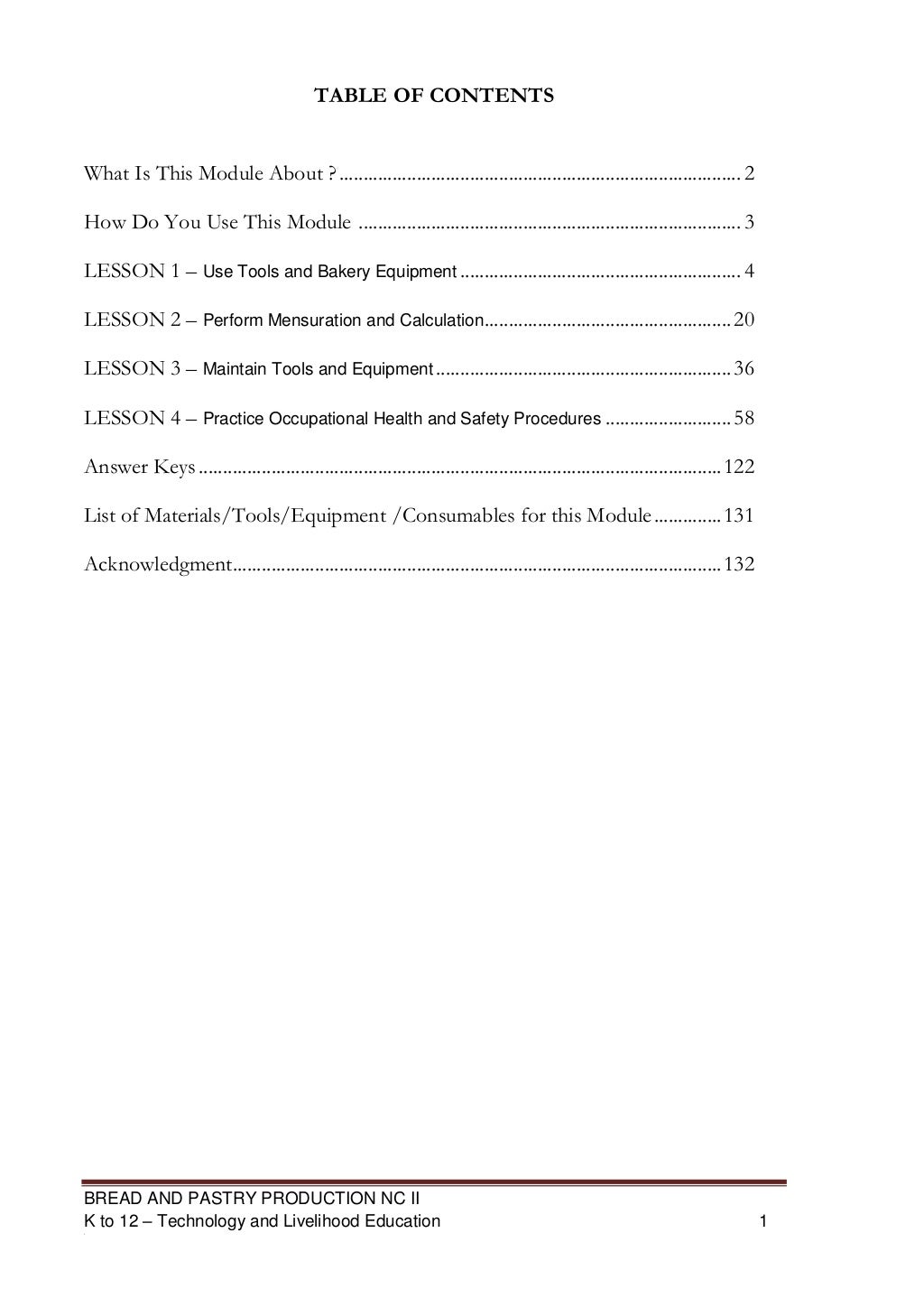 K To 12 Bread And Pastry Learning Module K to 12 bread and pastry learning module