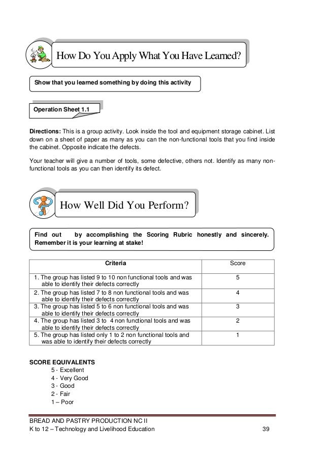 K to 12 Bread and Pastry Learning Module