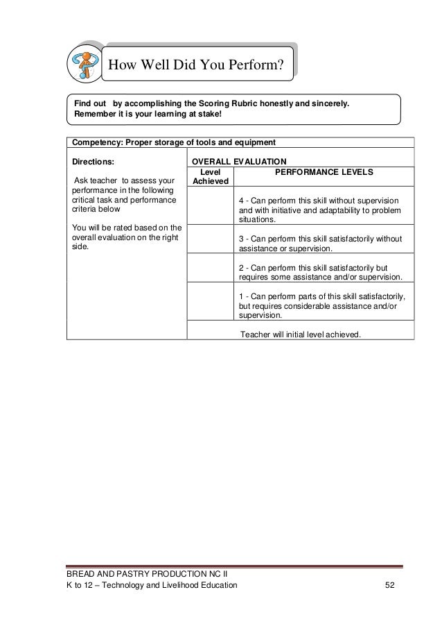 K to 12 Bread and Pastry Learning Module