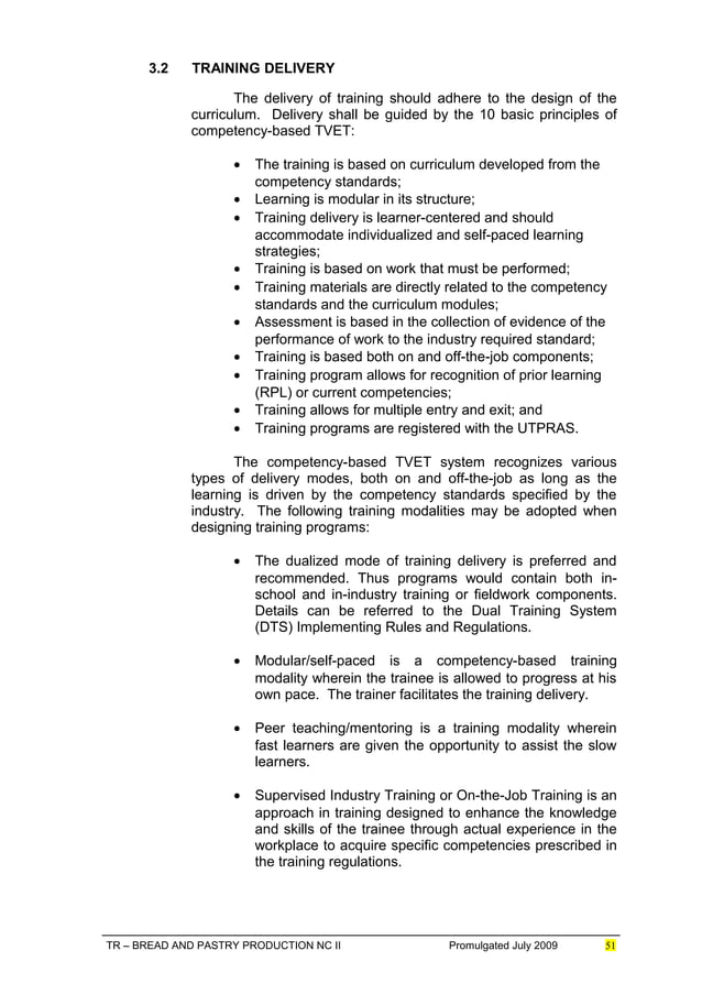 Bread and pastry production nc ii PDF