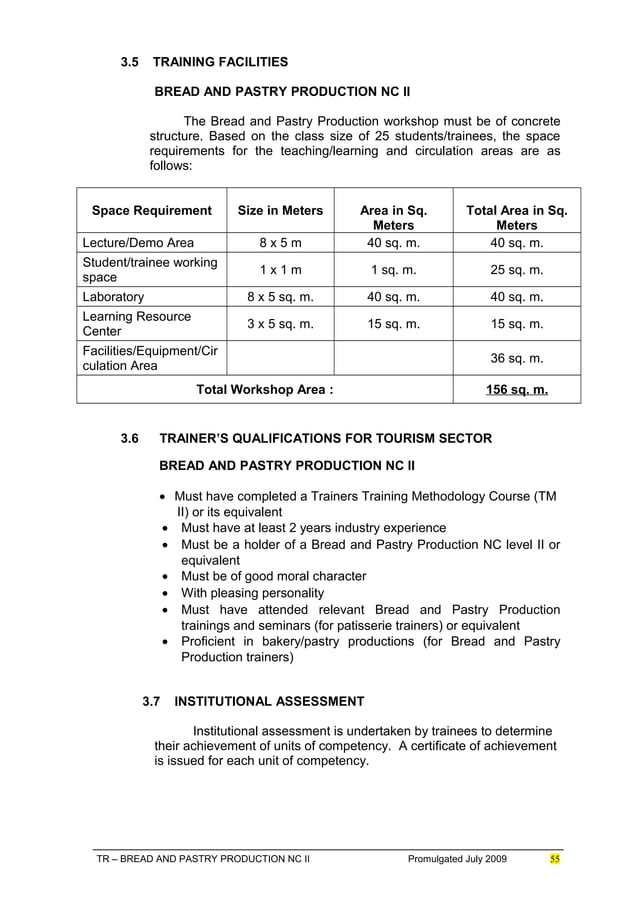 Bread and pastry production nc ii PDF