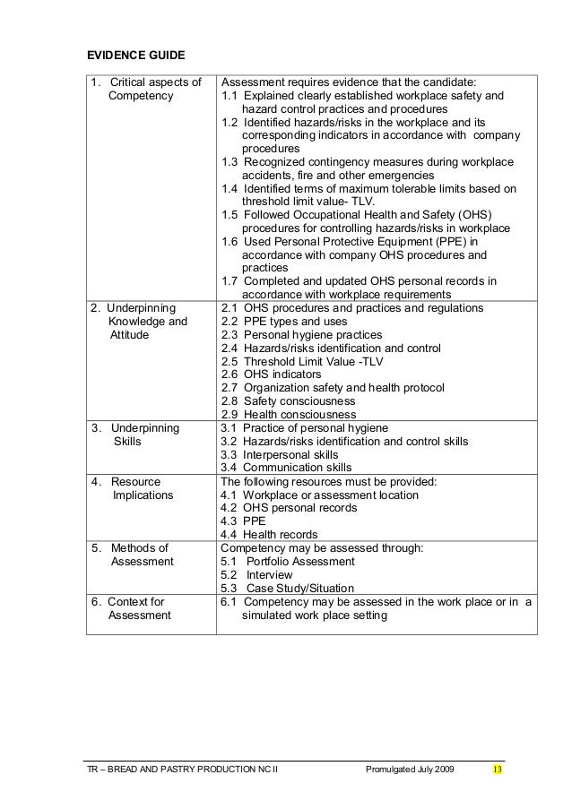 Bread and pastry production nc ii
