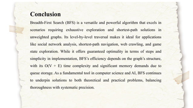 Understanding Breadth First Search (BFS) Algorithm | PPTX