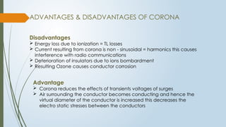Disadvantages Conduction Breakdown in non uniform& Corona discharge -Sana'a.pptx