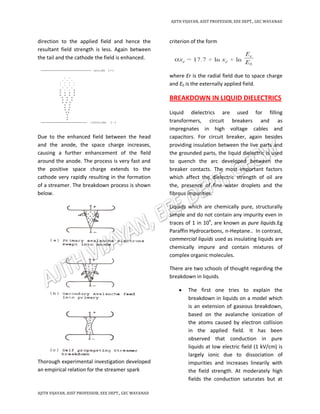 Breakdown in solids, liquids and gases | PDF