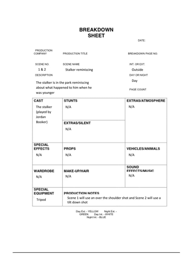 Breakdown sheet 2 | DOCX