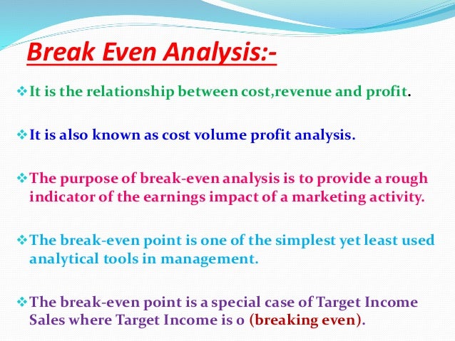 break even analysis how to make a breakeven analysis