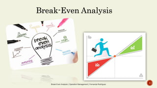 Break-Even Analysis
Break-Even Analysis | Operation Management | Fernanda Rodríguez
1
 