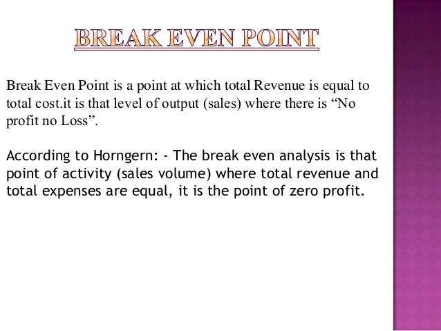 Break Even Point Final