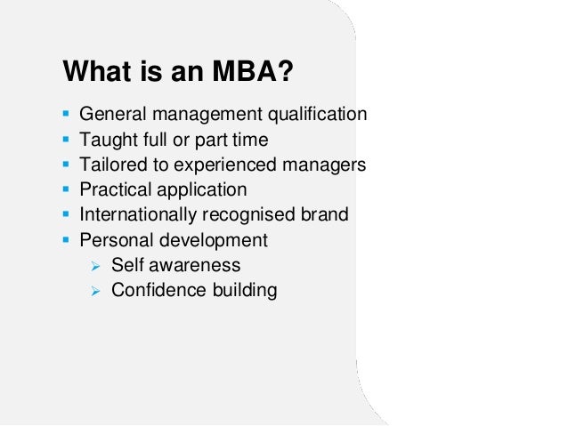 what is a mba