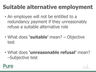 The 3 Rs - Redundancy, Restructure and Reorganisation | PPTX