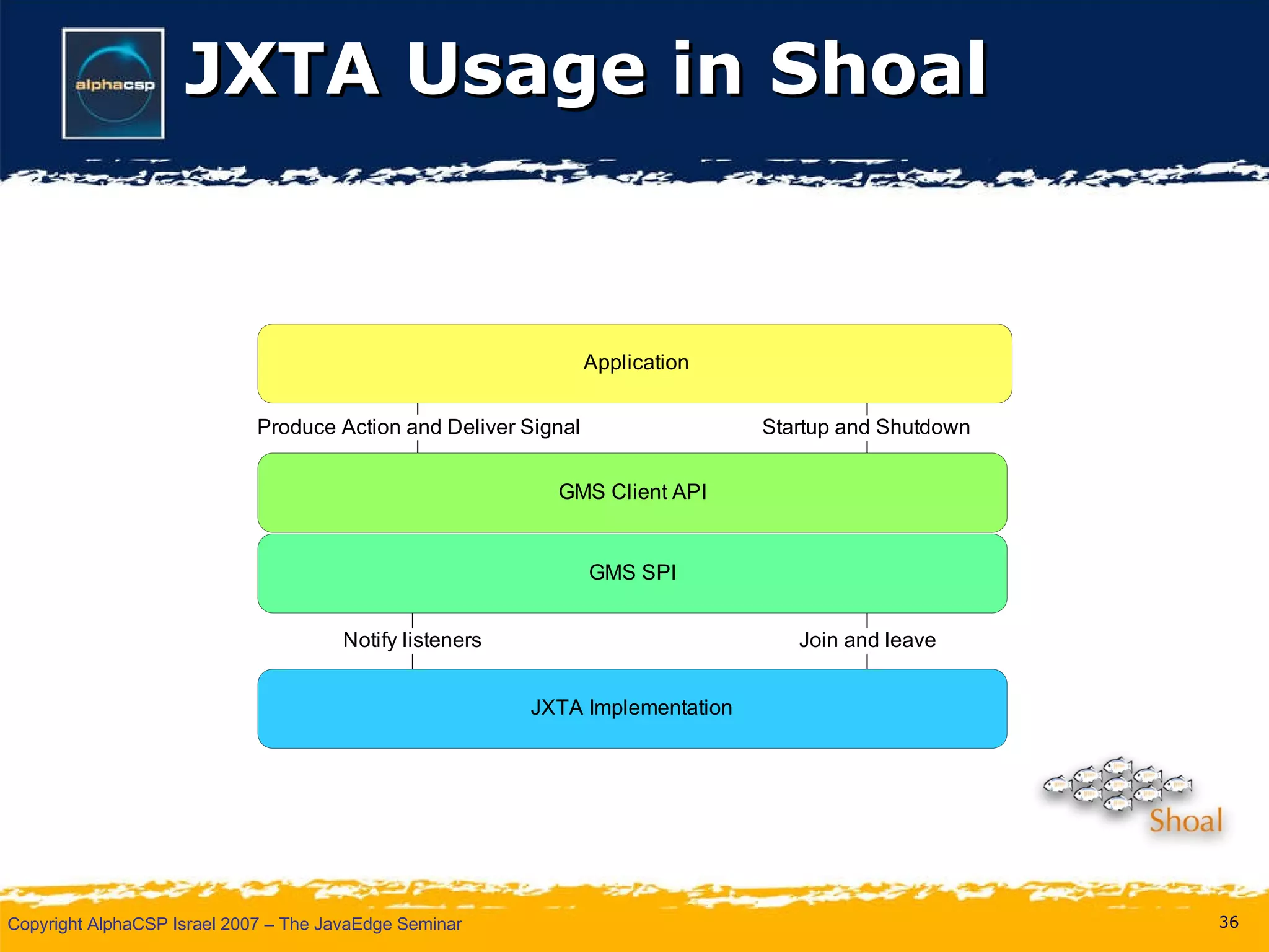 JXTA Usage in Shoal 