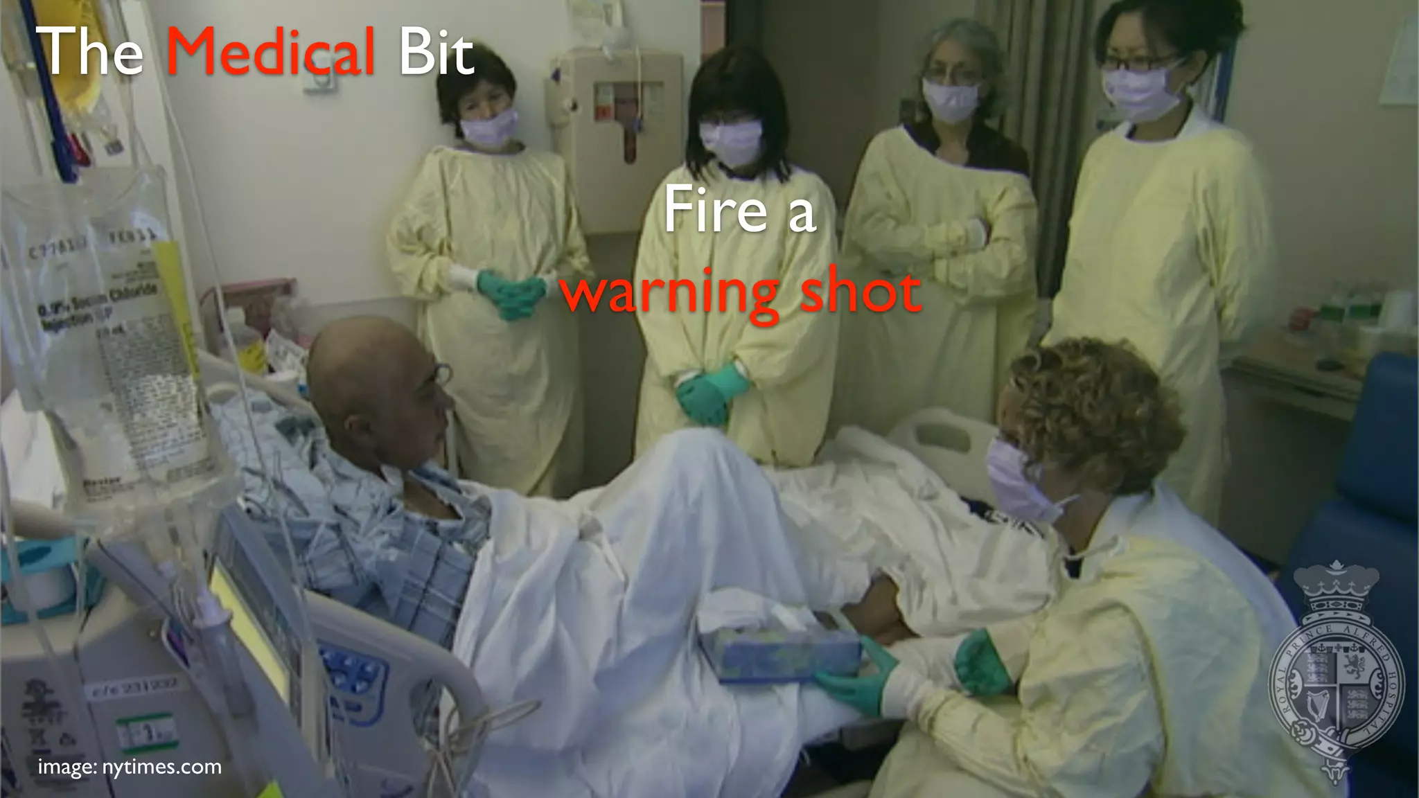image: nytimes.com
Fire a
warning shot
The Medical Bit
 