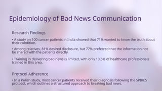 Breaking Bad News Guidelines for medical students | PPTX