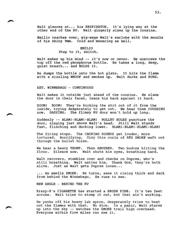 breaking bad tv pilot script breaking bad tv pilot script