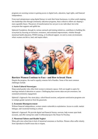 Breaking Barriers: Women Who are shaping the Future | PDF