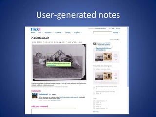 User-generated notes
 