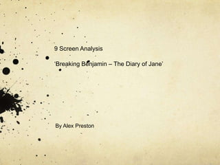 9 Screen Analysis

‘Breaking Benjamin – The Diary of Jane’




By Alex Preston
 