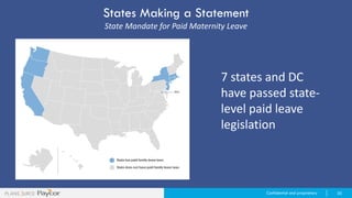 Confidential and proprietary 35
States Making a Statement
State Mandate for Paid Maternity Leave
7 states and DC
have pass...