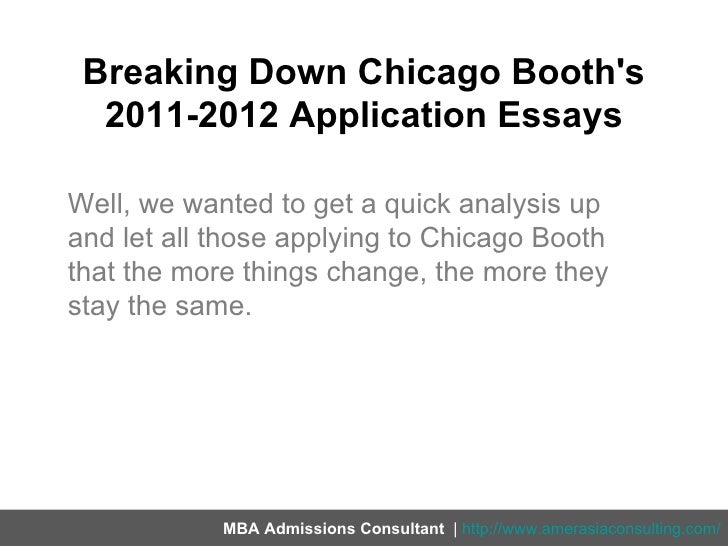 Chicago booth weekend mba essay