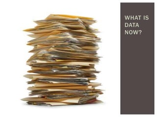 WHAT IS
DATA
NOW?
 
