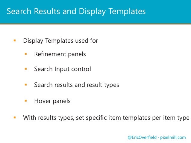 sharepoint 2013 search templates