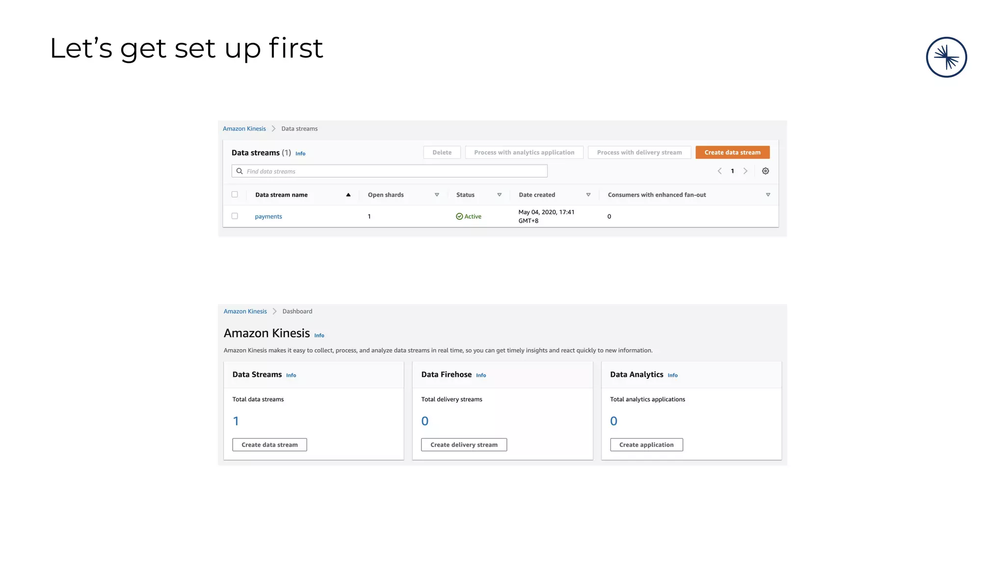 Let’s get set up ﬁrst
 