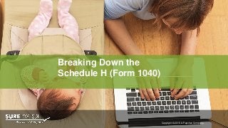Breaking Down the
Schedule H (Form 1040)
Copyright © 2015 A Paychex Company.
 